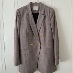 COURT & ROWE Plaid Blazer with Gold Buttons